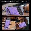 For iPhone Air Case Compatible with MagSafe Kickstand Leather Phone Back Cover