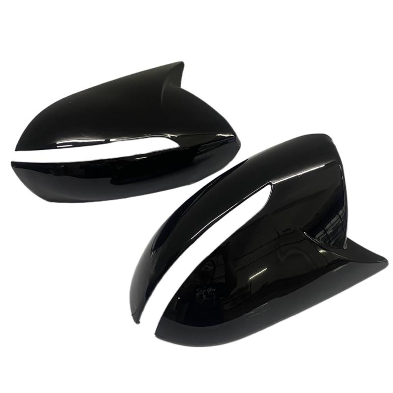 2PCS Car Rearview Side Mirror Cover Wing Cap For Kia Sportage KX5 2011 2012 2013 2014 2015 Glossy Black/Carbon Look Mirror Caps