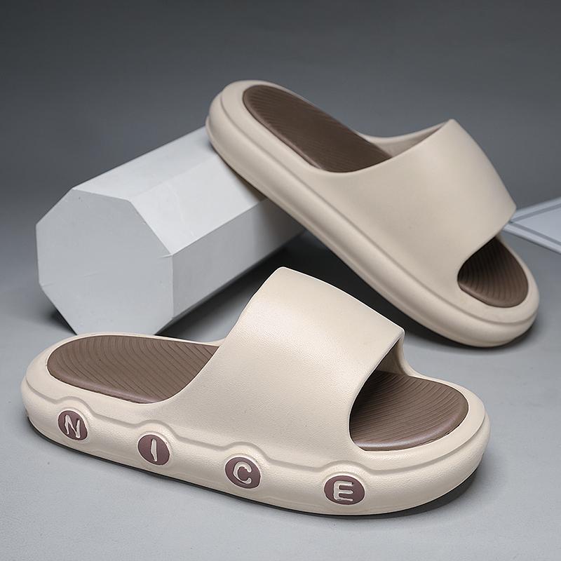 Hausschuhe Herren Hausschuhe Flache Sandalen Schuhe für Männer Verschleißfest Indoor und Outdoor Strand Dicke Sohle Weich Bequem