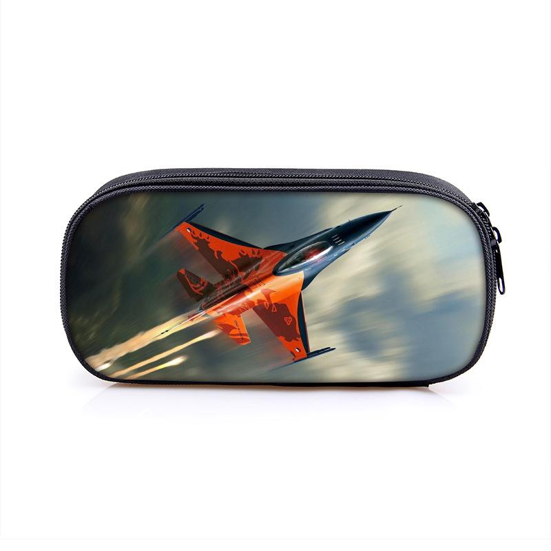 Airplane Pattern Pencil Case – Cool, Large Capacity Stationery Box for Boys and Students