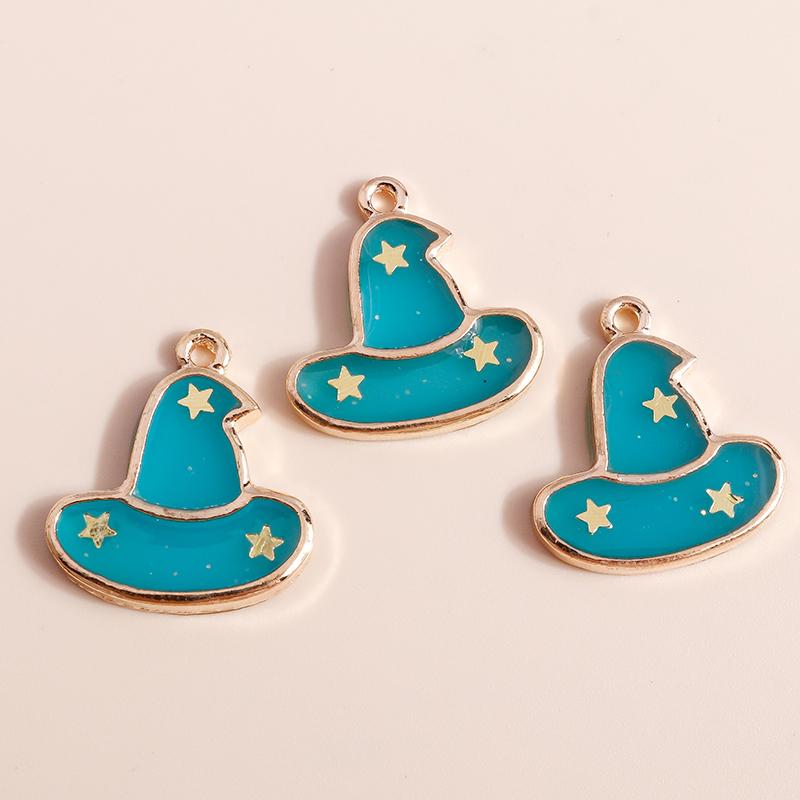 10pcs Mix Cute Enamel Halloween Charms Pumpkin Ghost Bat Charms Pendants for Jewelry Making DIY Earrings Necklace Accessories