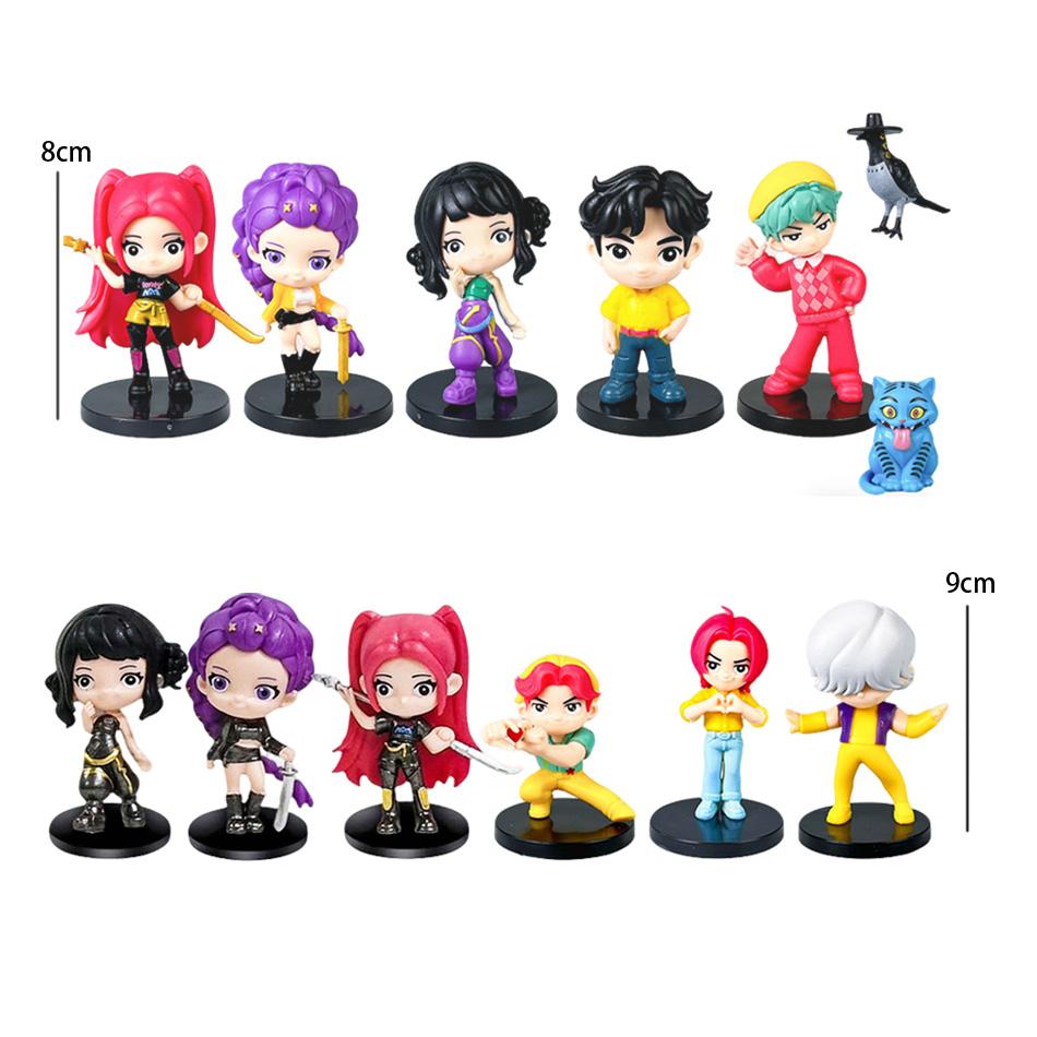 2 styles Anime Kpop Demon Hunters Witch HUNTRIX SAJA BOYS RUMI MIRA ZOEY Derpy Tiger Action Figure Model Doll Christmas Gift
