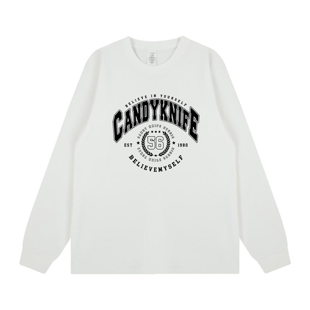 24-Year Streetwear Original Letter Print Hip Hop Cotton Long Sleeve Couple T-Shirt