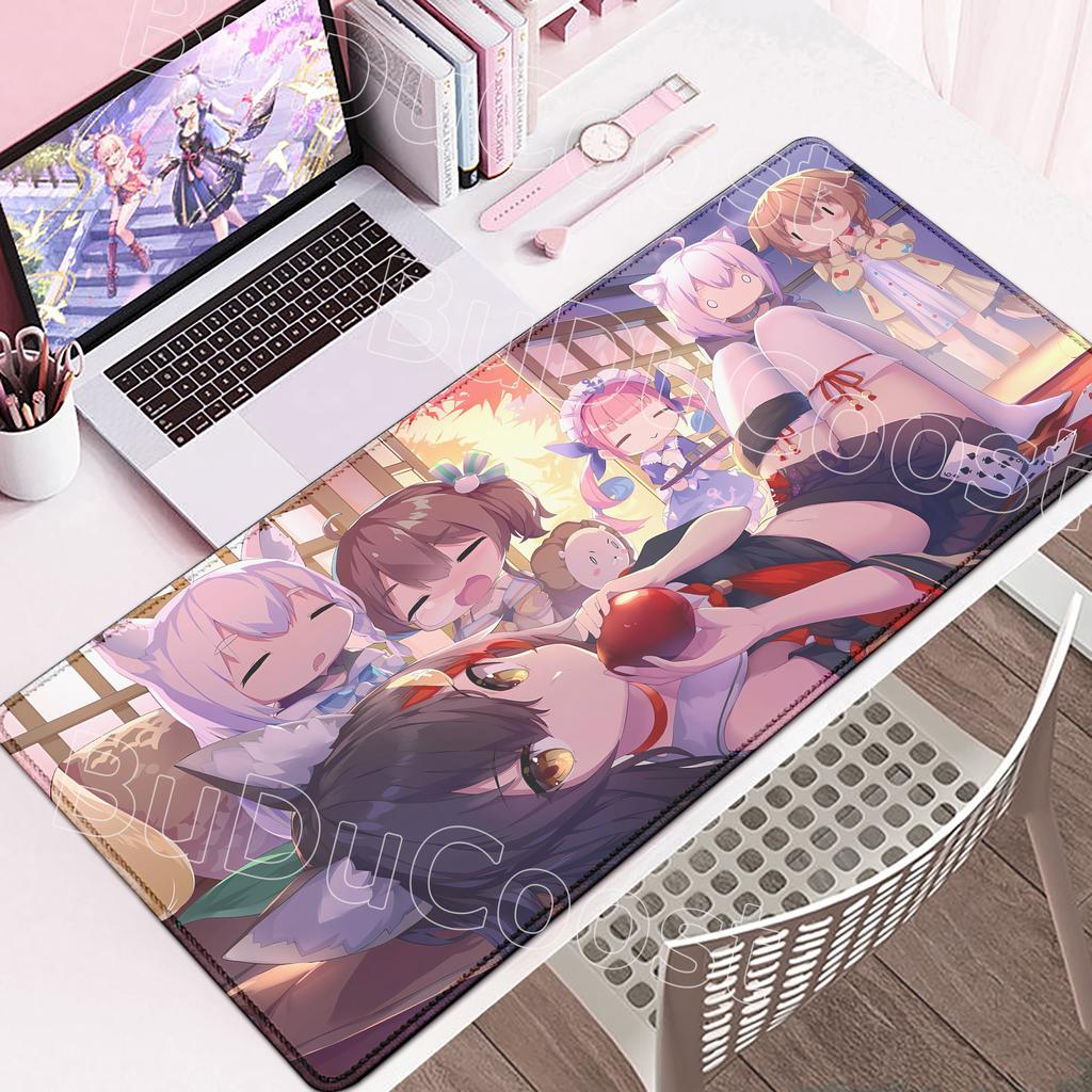 New Kawaii Cute Inugami Korone Mouse Pad Gamer Accessories Keyboard Desk Mat Non-Slip Laptop Large Anime Hololive Girl Mouse Pad