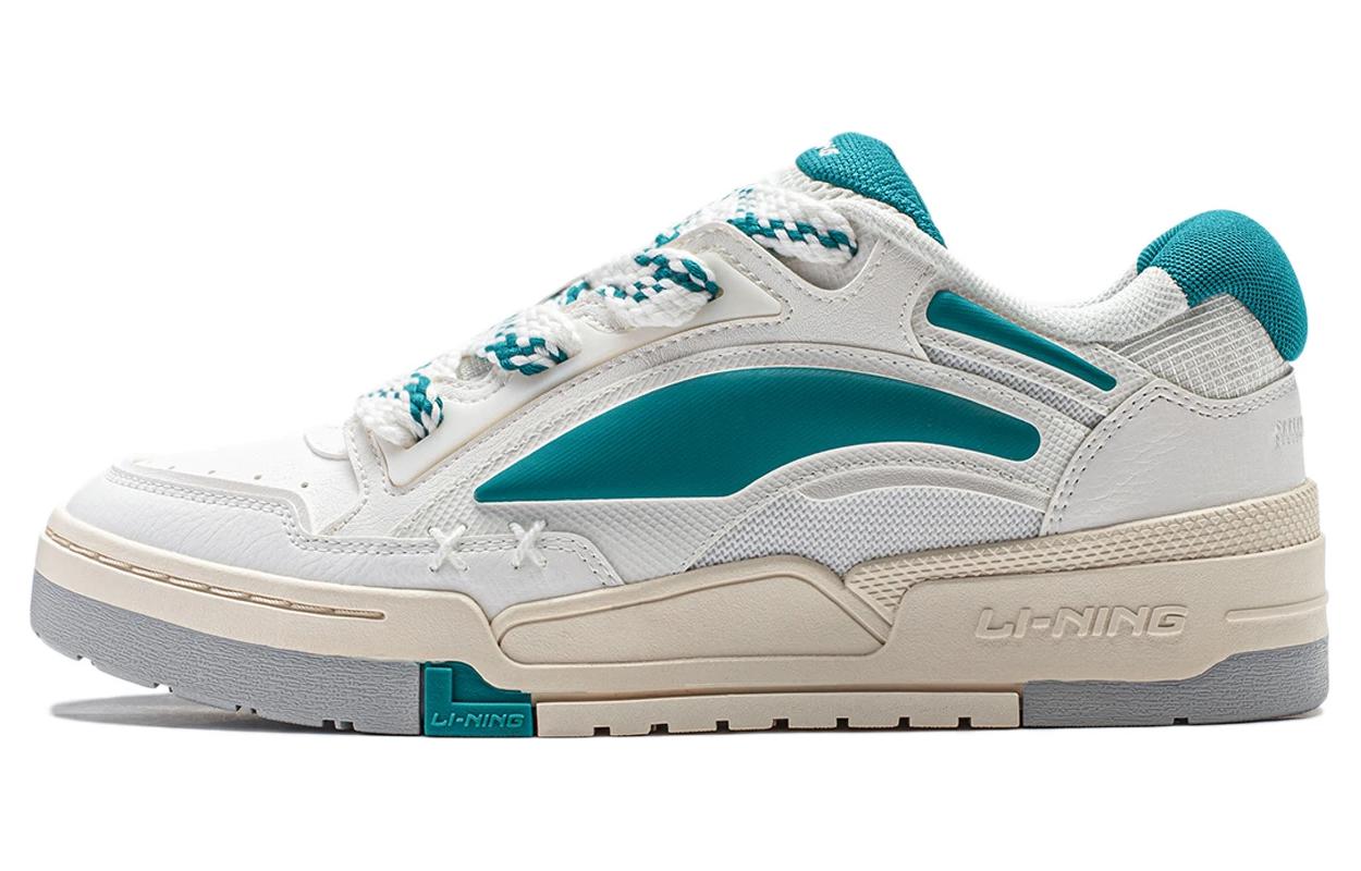 Li Ning Journey V2 Low top Skateboard Shoes Men s White Turquoise AGCT137-1 42