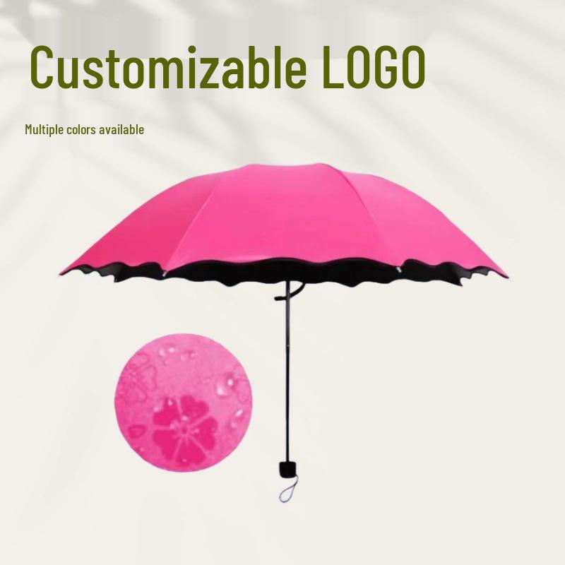 Creative Folding Water-Activated Blooming Lotus Umbrella - Weather-Resistant, Sun Protection, and Customizable Advertising Umbrella.