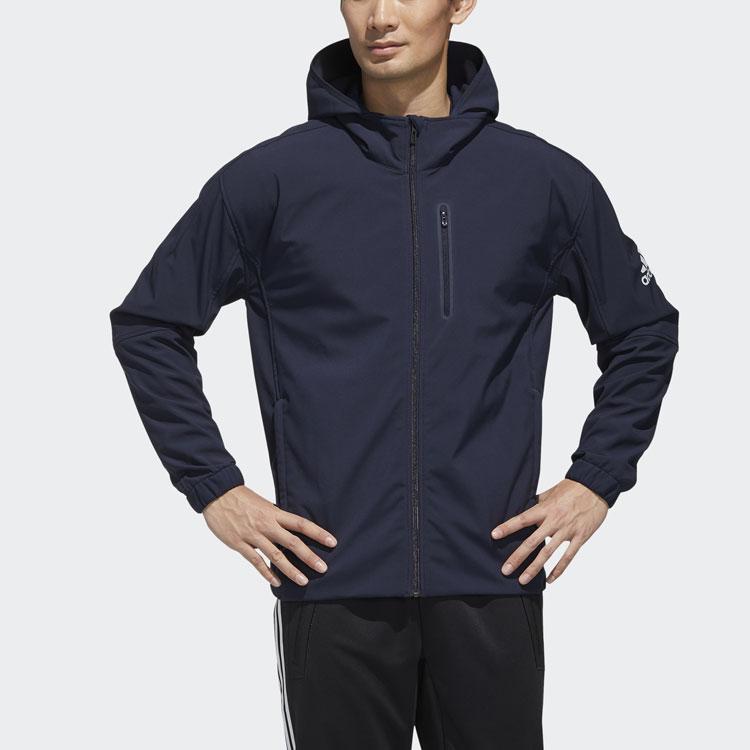 Adidas Training Sports Hooded Jacket Men Outerwear Navy GE0425