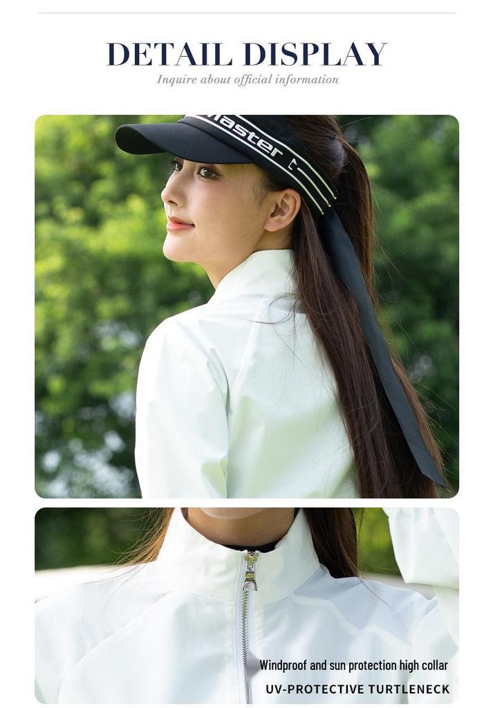 PGM Women's Ruffle Hem Zipper Stand Collar Golf Jacket - Autumn/Winter 2025 Collection