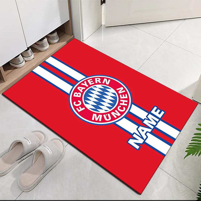 Custom Name FC Bayern München Printed Carpet, for Office Chair Living Room Bedroom Kitchen Room Decor Gifts.
