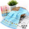 Pure Cotton Children's Towel 25x50cm Soft Absorbent Baby Face Wash Towel for Kids School Home Use