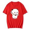 Couple Bubu Is Throwing Flip-flops At Dudu T-shirt Funny Valentines Day Clothes Cute Panda Bear Bubu Dudu Tops Y2k Cotton Tshirt