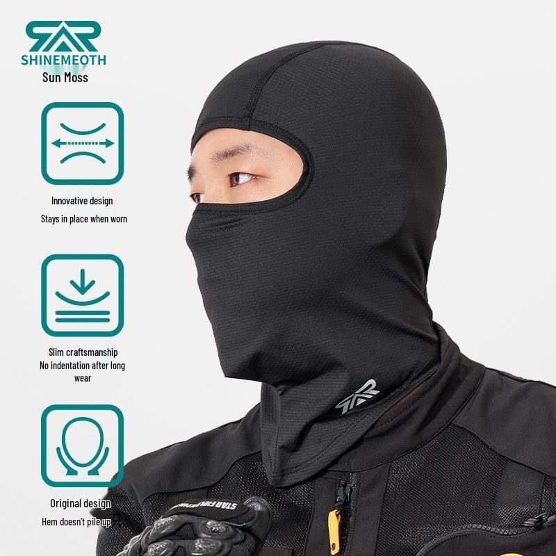 Sun Protection Breathable Motorcycle Headwear: Half & Full Helmet Sweat-Absorbent for Outdoor Riding