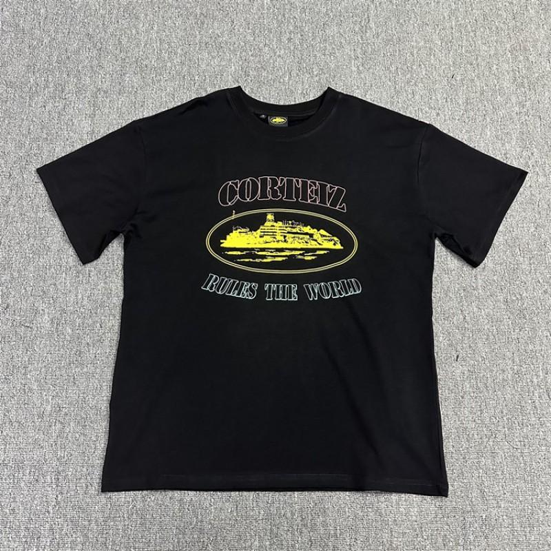 Corteiz Alcatraz Print Tee Unisex Streetwear Hip Hop Skateboard Casual Cotton T-Shirt Loose Fit