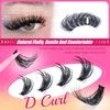 Cross-Border 300 Clusters D Curl Faux Eyelash Set: 10-18mm Dense Flower Cluster DIY Eyelashes