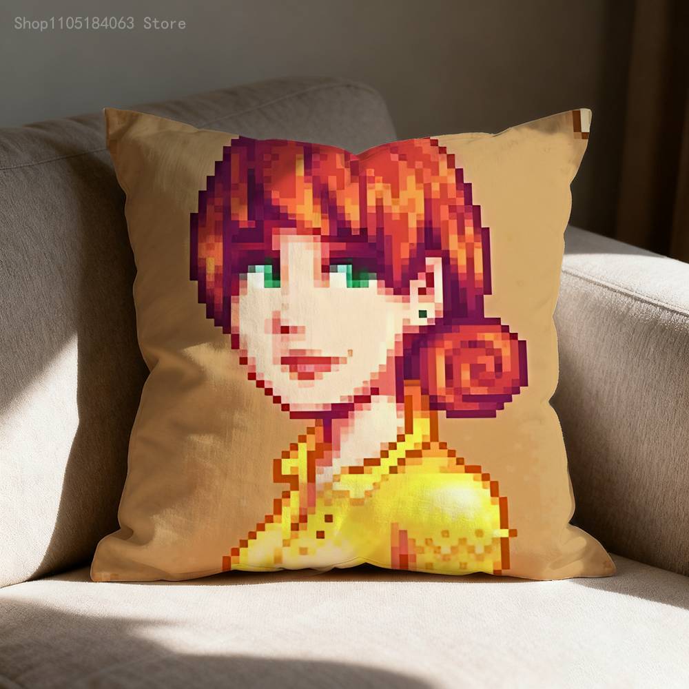 Alex Haley S-Stardew V-Valley Throw Pillow Case For 45X45Cm 55X55Cm 30X30Cm Square Car Pillowcase Home Bedchamber Decor Gift