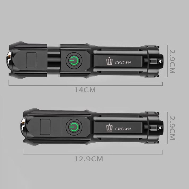 keychain Flashlight Strong Light Rechargeable Household Outdoor Portable Led Night Flashlight for Toyota Crown Accessories