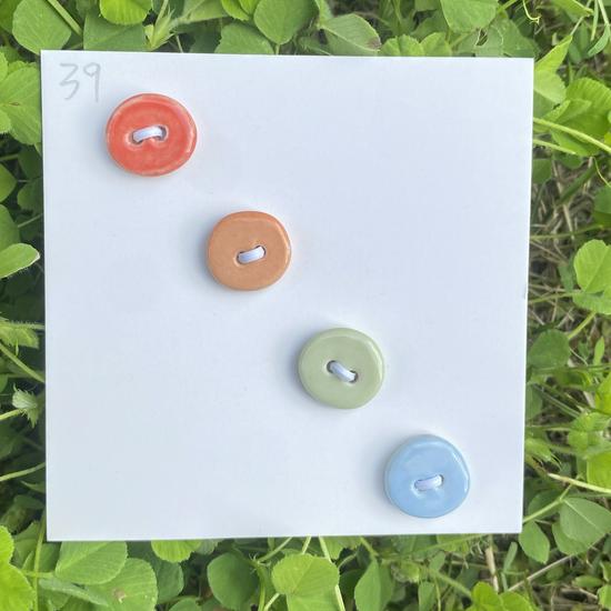 Rainbow Ceramic Button Fasteners for DIY Knitting & Doll Clothes (12/15mm)