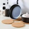 4pcs Cork Pot Mat Heat Resistant Round Pans Holder Bowl Placemats Worktop Saver Mat Cup Coasters Tableware for Kitchen Gadget