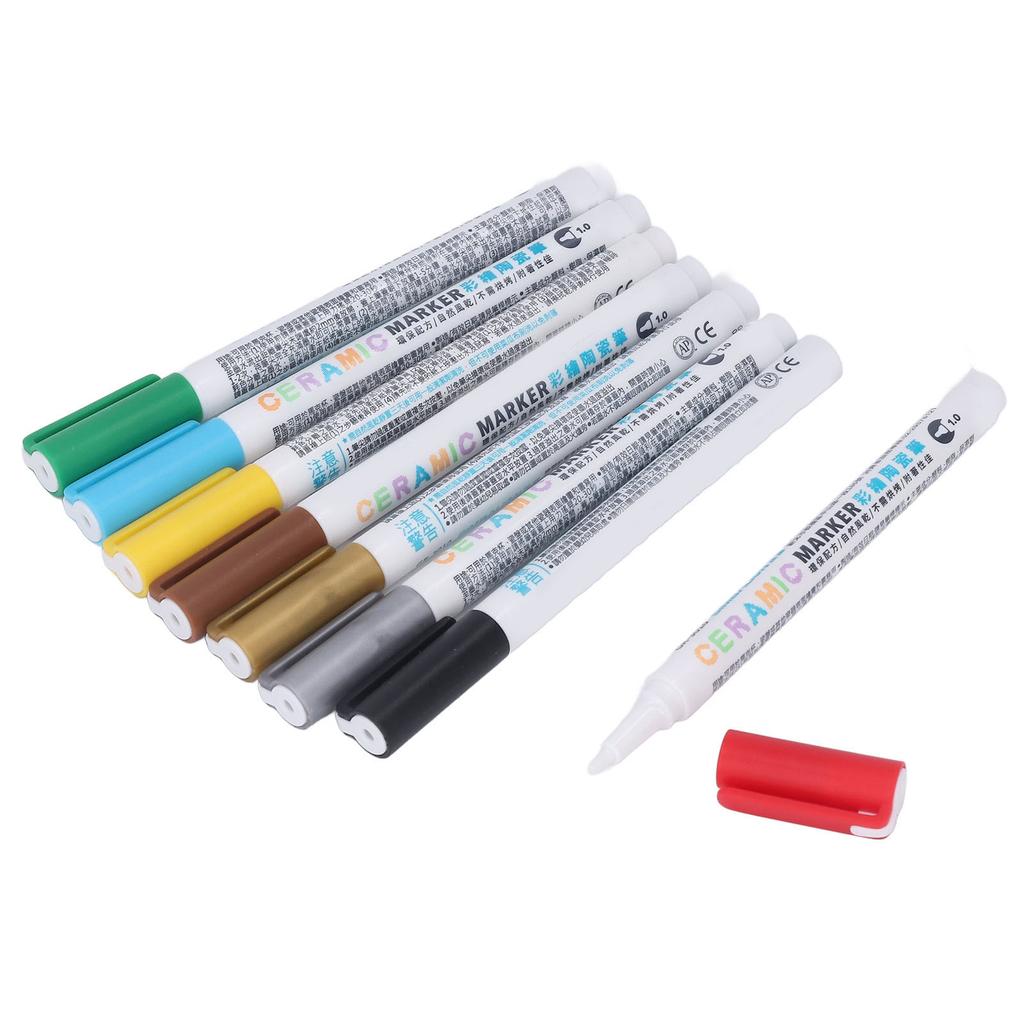 Malen Keramikmarker Gerade Hydraulische Frontpresse Spitze DIY Herstellung 8 Farben Ohne Brennen Keramikkunststift