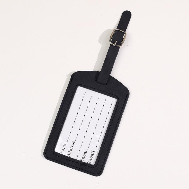 Leather Luggage Tag Name Address ID Holder Travel Accessories Baggage Label Suitcase Tag