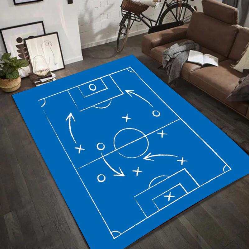 Basketball Tactical Playbook Area Rug Coach Strategy Floor Mat Carpet for Sports Room Home Decoration Living Room Bedroom Carpet
