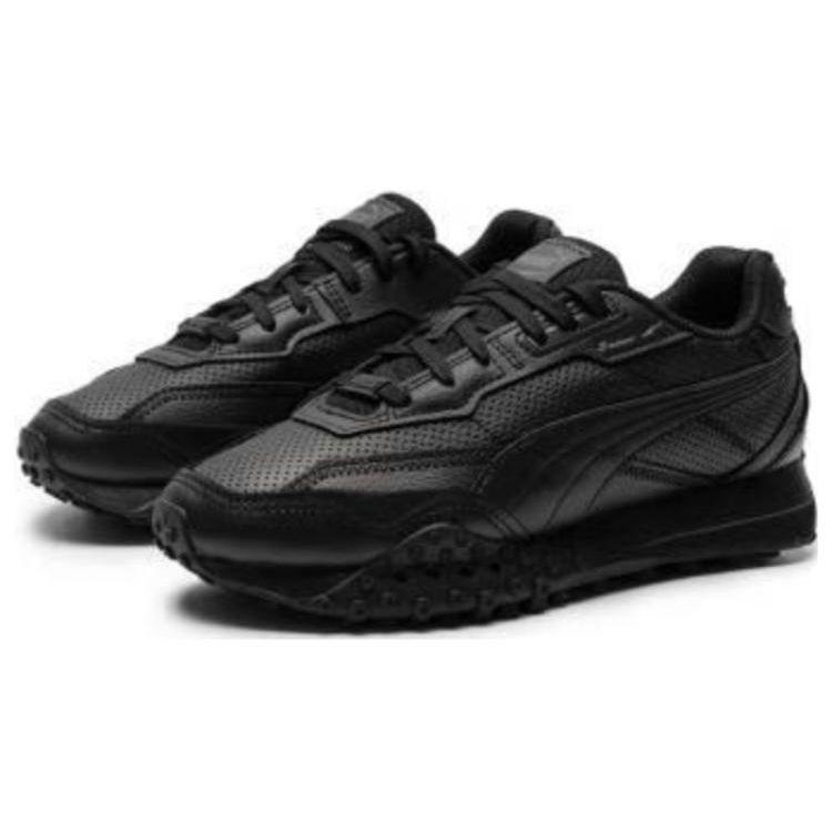 Puma Blacktop Rider Leather Black Unisex Sneakers Shadow-Grey 393823-02