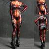 3D Digital Printing Stage Performance Costumes Adults Halloween Events Carnival Theme Party Cosplay Outfit Pretend Game Jumpsuit