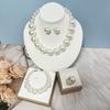Set di Gioielli in Perle a Cinque Pezzi Retro di Lusso Leggero Europeo e Americano Francese
