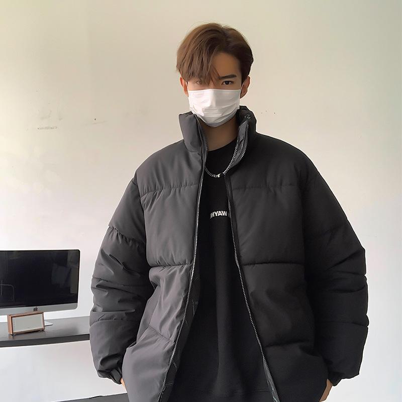 Winter Clothes New Men and Women with The Same Size Short Two-sided Cotton-padded Clothes Stand Collar Double-sided Couples Coat.