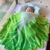 Non-Toxic New Modelsbaby Flannel Blanket Burrito Baby Wrap Blanket With Hat Pancake Chinese Cabbage Blanket Baby Warm Quilt