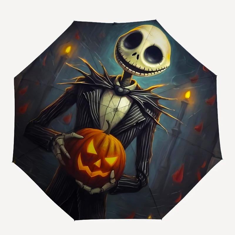 

1pc Halloween Jack Automatic Umbrella 8-Bone Design Compact Gear for Outdoor Travel,Perfect Gift for Friends Birthdays yy250815029