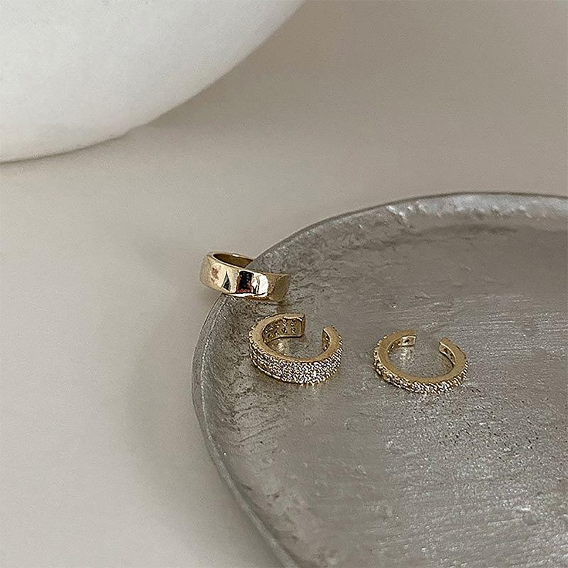3Pcs/Set  C Shape Ear Cuff No Piercing Ear Clip Girl Temperament Earring