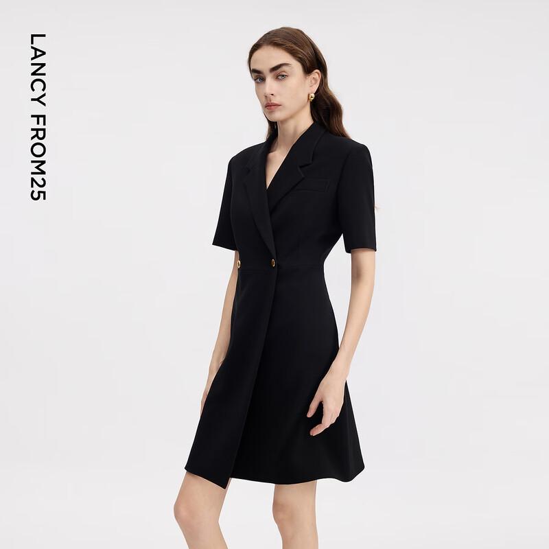 Langzi Hepburn Style Short Sleeve Suit Dress