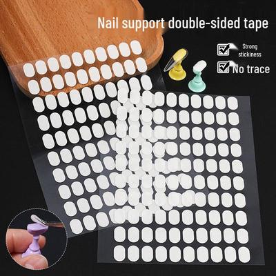 Oval Nail Tip Removable Double-Sided Jelly Glue Tape