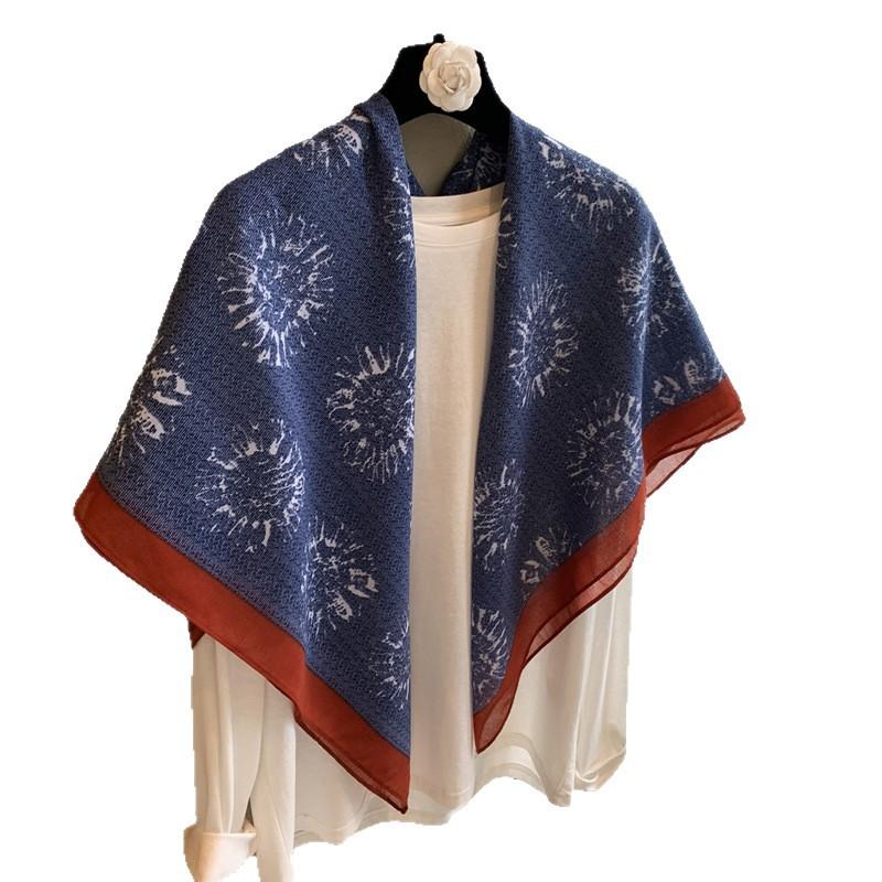 Summer Versatile Waist Shawl Sun Print Outer With High-End Scarf Versatile Square Scarf Large Silk Scarf Scarf Square Scarf