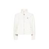 Polo Solid Color High Neck Zipper Loose Casual Jacket Women Jackets Off-White 211936442-005
