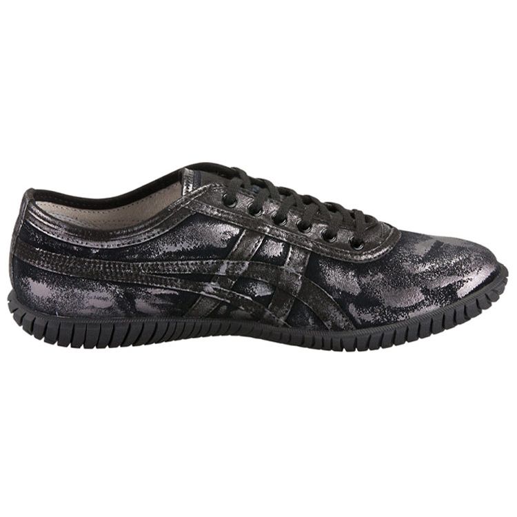 Onitsuka Tiger Unisex Mexico 66 Black Leather Lace-Up Sneakers 1183A079-001