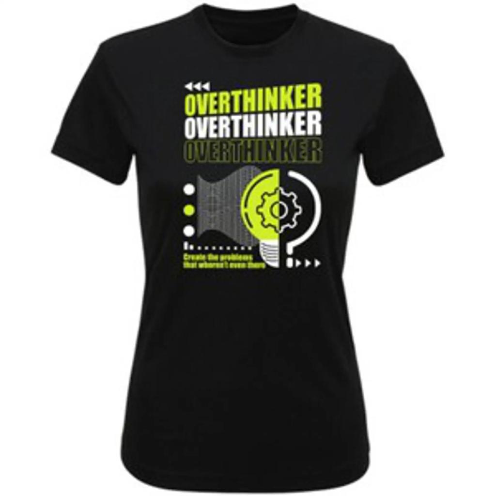 Overthinking Daunisex T Shirt Drama Maker Inventing Problems Top Vintage Slightly Top For Everyday Wear Breathable Casual