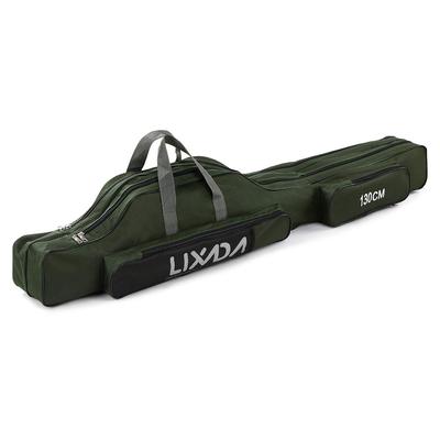 Lixada 130cm Portable Foldable Fishing Rod Case, Fishing Rod and Reel Storage Bag, Fishing Gear Organizer, Rod Case