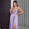 New suspender ball evening dress   new design sense solid color satin long dress adult dress women