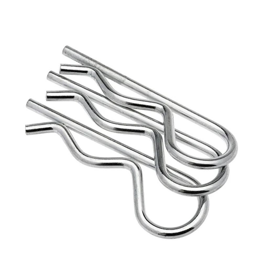 100 Pcs Stainless Steel Car Body Shell Clips Fixed Car Parts Spring R Type Cotter Pin Bolt 1/1.2/1.6/1.8/2mm Wave Circlip