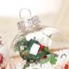 5pcs Perspective Christmas Tree Ball Paintable Christmas Ball with Bottle Cap Minimalist Christmas Clear Ball Home Decoration Navidad