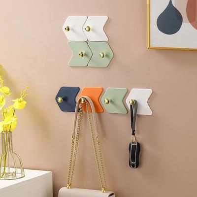 4Pcs Storage Hooks Removable Towel Racks High Load-Bearing Easy Installation Right-Angle Design Bathrobe Hangers Hat Bag Hooks