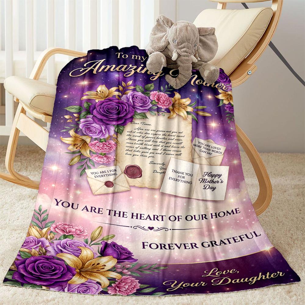 Mother's Love And Inspiration Blanket Suitable for sofas,travel, living rooms also a good gift for friends and family Suitable for all seasons.