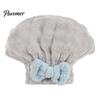 Lightweight Hair Turban for Bath Towel Wrap with Bow, Women Microfiber Turban, Extra Large Anti-Frizz Absorbent Long Thick Curly Super Drying Cap