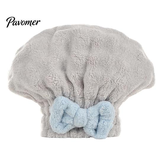 Lightweight Hair Turban for Bath Towel Wrap with Bow, Women Microfiber Turban, Extra Large Anti-Frizz Absorbent Long Thick Curly Super Drying Cap