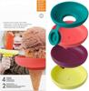 Pack of 4 Food-grade Silicone Ice Cream Holder Stand Drip Proof Children Popsicles Rack Leak-Proof Cone Support
