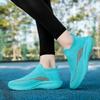 Women Shoes Knitting Sock Sneakers Summer Slip On Flat Plus Size 45 Loafers Flats Walking Comfortable Shoes Man Running Green