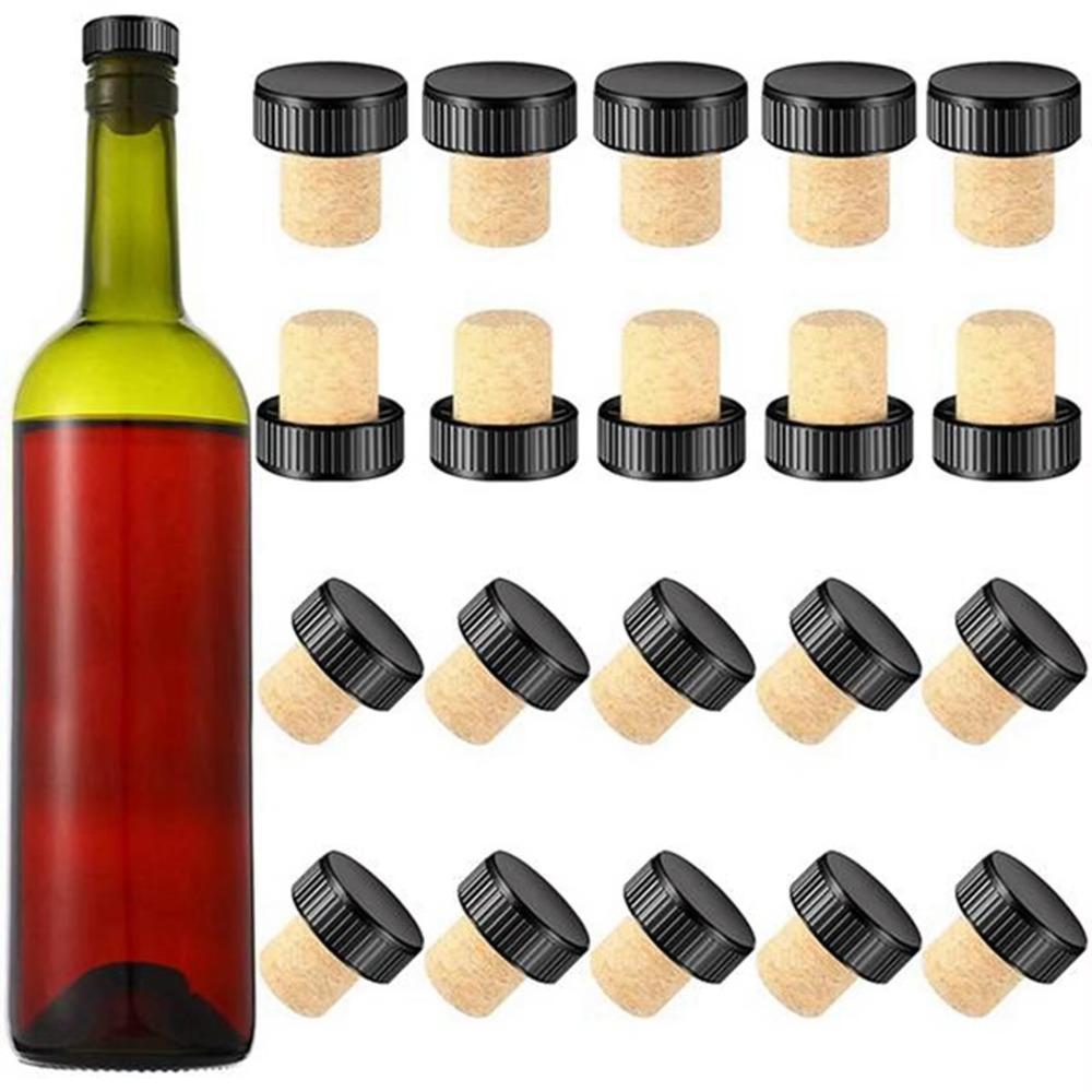 10PCS Practical T-Shape Wine Bottle Cork Sealing Vertical Anti-slip Groove Bottle Plug Reusable Wine Bottle Cap Preserving