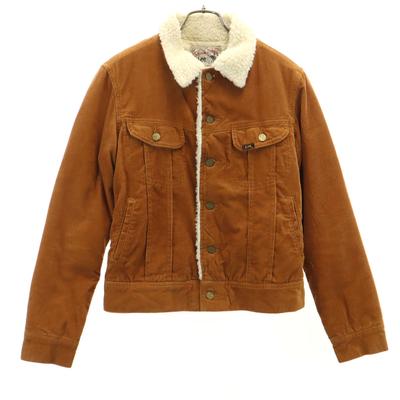 Lee STORM RIDER Corduroy Jacket FREE Camel Trucker Fleece Lining Women Used
